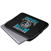 Angler-Thema Laptopschutzhülle (Vorne Knopf)