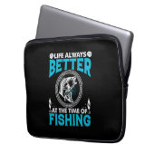 Angler-Thema Laptopschutzhülle (Vorderseite Links)