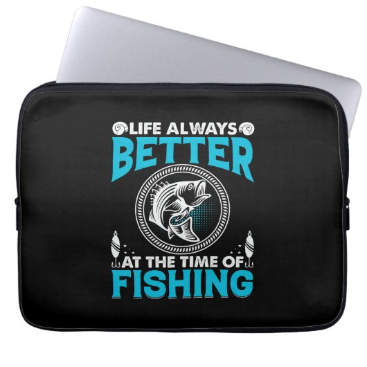 Angler-Thema Laptopschutzhülle (Vorderseite)