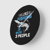 Angler-Thema Runde Wanduhr (Winkel)