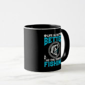 Angler-Thema Tasse (VorderseiteRechts)
