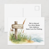 Angler-Umzugsthema Postkarte (Vorne/Hinten)