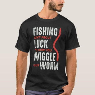 Angler-Vater Fisch Wurm Outdoor-Hobby-Aktivität Sa T-Shirt