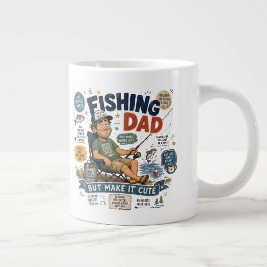 Angler-Vater  Jumbo-Tasse (Rechts)
