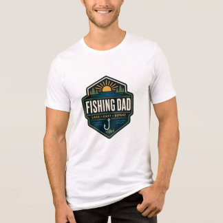 Angler-Vater-See-Wurf-Wiederholung-Vintage-Abzeich Tri-Blend Shirt