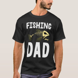 Angler-Vater-Tee Skelett Fisch Knochen Tees Scharf