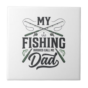 Angler-Vater Vintage-graviertes-Shirt-Design Fliese
