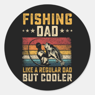 Angler-Vater wie normaler Vater, aber cooler Vater Runder Aufkleber