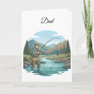 Angler-Vatertag-Gruß Karte
