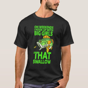 Angler-Zitat - Am Wochenende hake ich mich an groß T-Shirt