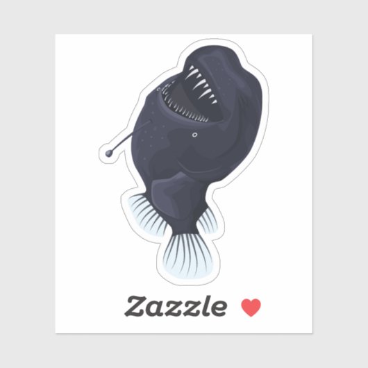 Anglerfisch kommt an die Oberfläche Aufkleber (Blatt)