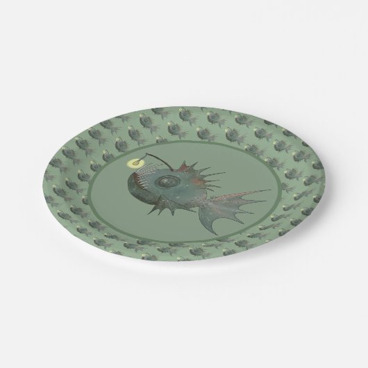 Anglerfisch pappteller (Schrägansicht)