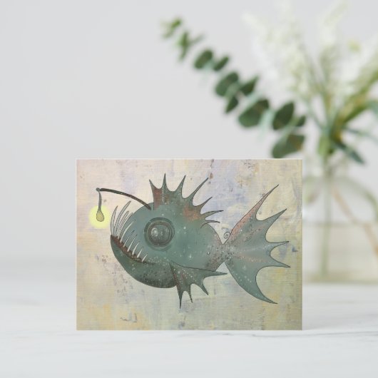 Anglerfisch Postkarte (Stehend Vorderseite)