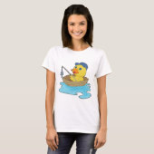 Anglerfischer Angel Fischen T-Shirt (Vorne ganz)