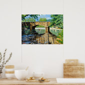 Anglerfischerei auf Forellen Poster (Küche)