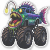 Anglerfish-Monstertruck Aufkleber (Vorderseite)