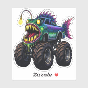 Anglerfish-Monstertruck Aufkleber