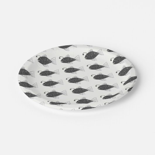 Anglerfish Pappteller (Schrägansicht)