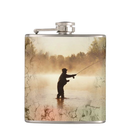 Anglerflasche Flachmann (Vorderseite)