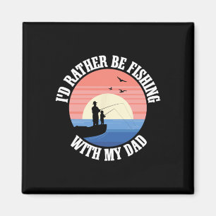Anglerfreunde Vater Tochter Fischer Tochter Magnet