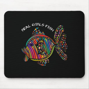 Anglerkleidung für Mädchen Echte Mädchen fischen  Mousepad