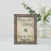 Anglerköder-Hochzeit Save the Date Postkarte (Stehend Vorderseite)