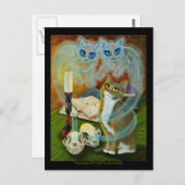 Anglerliche Alte Freunde, Ghost Cat Art Postcard Postkarte (Vorne/Hinten)