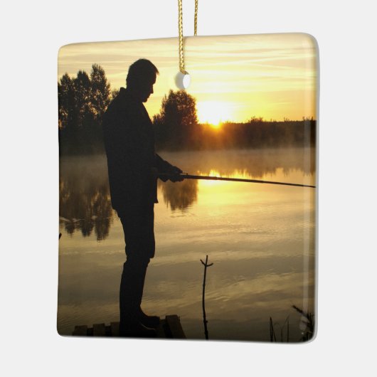 Anglermorgen Keramikornament (Links)