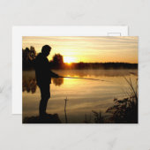 Anglermorgen Postkarte (Vorne/Hinten)