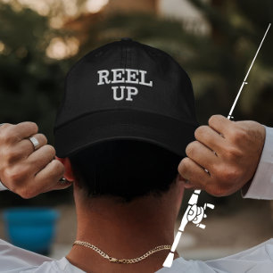 Anglerpersonalisierte Angelrolle als Geschenk für Bestickte Baseballkappe