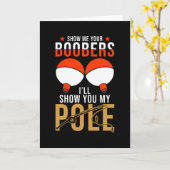 Anglers Fisherman Gift Karte (Gelbe Blume)