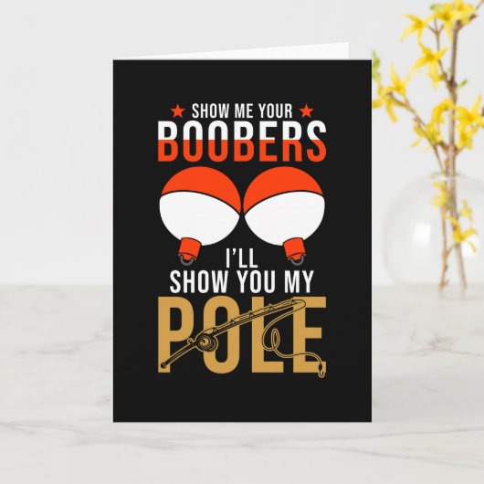 Anglers Fisherman Gift Karte (Gelbe Blume)