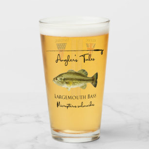 Angler's Tales Pint Glass - Largemouth Bass Glas