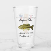 Angler's Tales Pint Glass - Largemouth Bass Glas (Vorderseite)