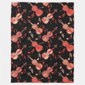 Anglerviolinen-Musiknoten Fleecedecke (Vorderseite)