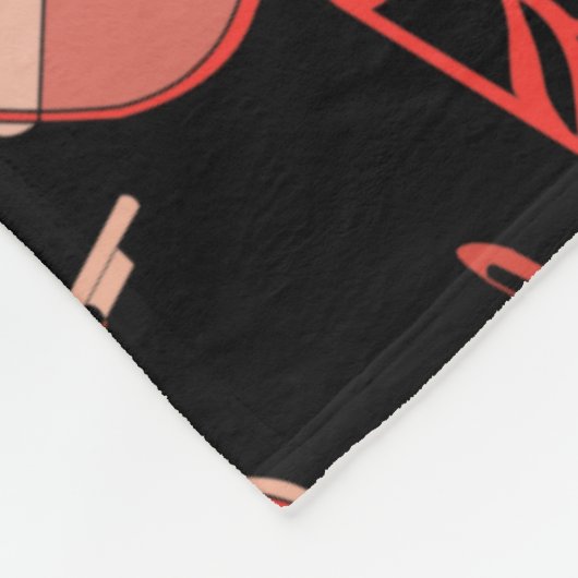 Anglerviolinen-Musiknoten Fleecedecke (Ecke)