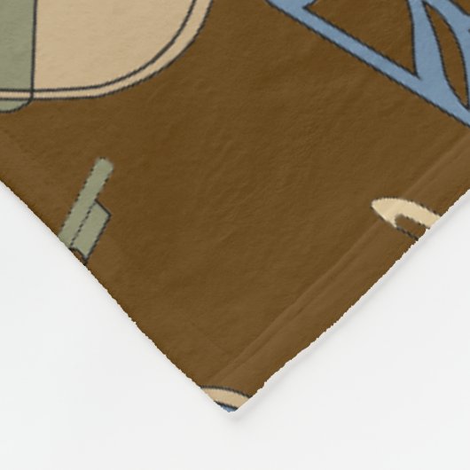 Anglerviolinen-Musiknoten Fleecedecke (Ecke)