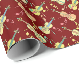 Anglerviolinen-Musiknoten Geschenkpapier