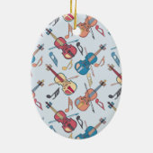 Anglerviolinen-Musiknoten Keramik Ornament (Hinten)