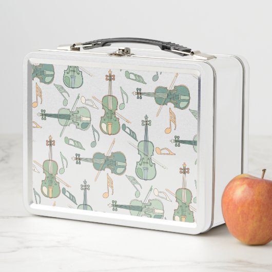 Anglerviolinen-Musiknoten Metall Brotdose (Beispiel)