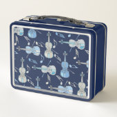 Anglerviolinen-Musiknoten Metall Brotdose (Rückseite)