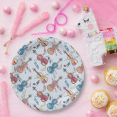 Anglerviolinen-Musiknoten Pappteller (Party)