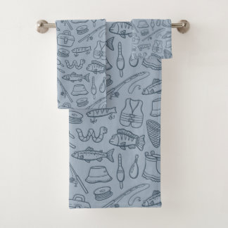 Anglerzubehör für Kinder, Fisch, Wander-, Camping- Badhandtuch Set