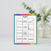 Angles Geometry Math Rainbow Background Postkarte (Stehend Vorderseite)