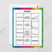 Angles Geometry Math Rainbow Background Postkarte (Vorne/Hinten)