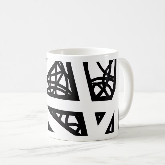 Angles In Black and White Kaffeetasse (VorderseiteRechts)