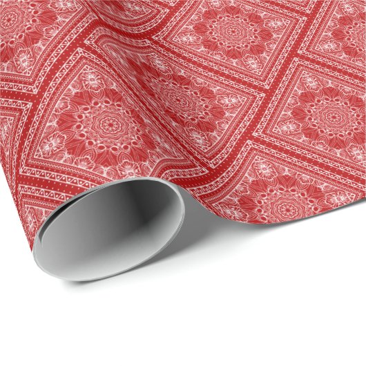 Angles Red Bandana Design Geschenkpapier (Rolleneckpunkt)