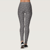 Angles Schwarz-Weiß-Bandana-Design Leggings (Rückseite)
