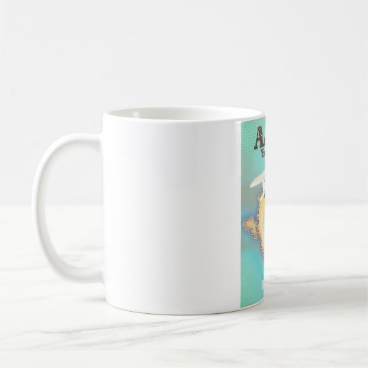 Anglesea, Vintages Reiseplakat Kaffeetasse (Links)