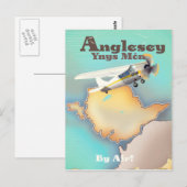 Anglesea, Vintages Reiseplakat Postkarte (Vorne/Hinten)